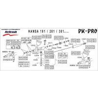 H&S-needle 0.2mm (floating tip nozzle system), for HANSA 151, 181, 251, 281 + 581-[218820]