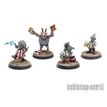 Goblin Coach & Staff Set 1 (4) - Fantasy Football