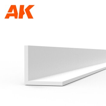 Angle 2.5 x 2.5 x 350mm - STYRENE STRIP (4x)
