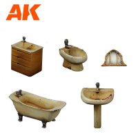 BATHROOM SET WARGAME (RESIN 30-35MM)