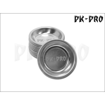PK-PRO Farbschälchen - Edelstahl (Modelling Paint Wells) (12x)