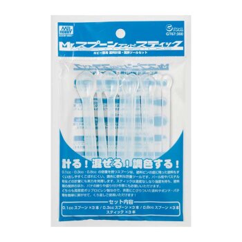 MR.SPOON & STICKS 0.1CC SPOON×3PCS, 0.3CC SPOON×3PCS, 0.8CC SPOON×3PCS, STICK×3PCS