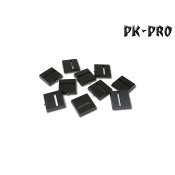 20mm x 20mm Bases Diagonal Geschlitzt (Magnet Slot + offener Miniatur Slot) (10x)