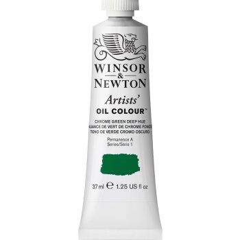 W&N Artists Oil Colour 37ml Tube Chrome Green Deep Hue