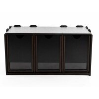 Black Paint Rack: Element with three high drawers