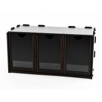 Black Paint Rack: Element with three high drawers