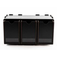 Black Paint Rack: Element with three high drawers