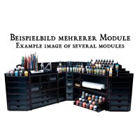 Black Paint Rack: Element with three high drawers