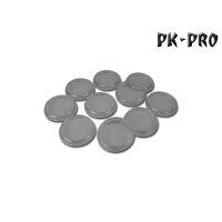 32mm Raound Base - Transparent - hollow (10x)