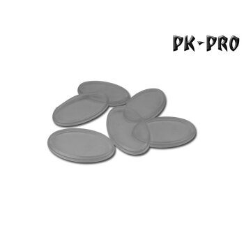 60x35mm Raound Base - Transparent - Oval - hollow (6x)