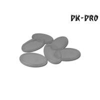 60x35mm Raound Base - Transparent - Oval - hollow (6x)