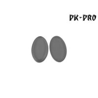 60x35mm Raound Base - Transparent - Oval - hollow (6x)