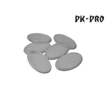 75x42mm Raound Base - Transparent - Oval - hollow (6x)