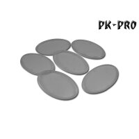 90x52mm Raound Base - Transparent - Oval - hollow (6x)