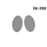 90x52mm Raound Base - Transparent - Oval - hollow (6x)