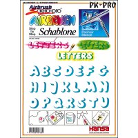 H&S-stencil step by step "letters", 1 template, approx. A4, solvent resistent, NEW 2013-[410124]