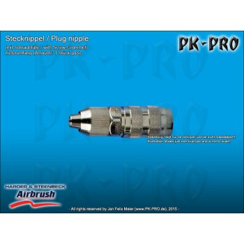 H&S-quick coupling nd. 2.7mm,, with screw socket for braided hose 3.3x7mm-[104753]