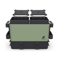 Krydrufi All in One Modular Box-Standard Set Wet Palette Edition,Green Black
