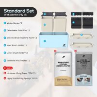 Krydrufi All in One Modular Box-Standard Set Wet Palette Edition,Blue Sand