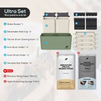 Krydrufi All in One Modular Box-Ultra Set Wet Palette Edition,Green Sand