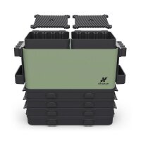 Krydrufi All in One Modular Box-Ultra Set Wet Palette Edition,Green Black