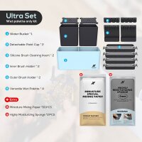 Krydrufi All in One Modular Box-Ultra Set Wet Palette Edition,Blue Black