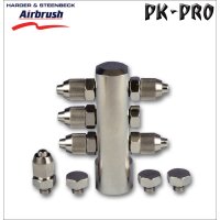 H&S-2 till 6 manifold with G 1/4 female thread,, incl. 6...