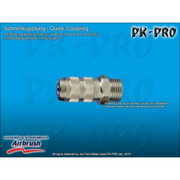 H&S-quick coupling nd 5,0mm -, G 1/4 male thread-[106393]