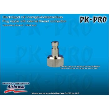 H&S-plug in nipple nd 7.2 mm, hardened steeel, with G1/4 female thread-[102123]