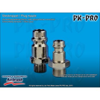 H&S-plug in nipple nd 7.2mm -, G 1/4" male thread-[102114]