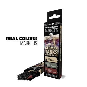 GERMAN TANKS INTERIOR COLORS - SET 3 REAL COLORS MARKERS