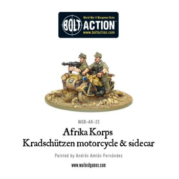 Afrika Korps Kradschutzen Motorcycle & Sidecar