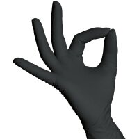 Shatin Stronghand Gloves Nitrile, Black, Powder-Free - Cat I - Size 8 (M)