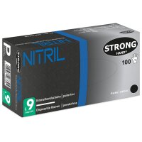 Shatin Stronghand Gloves Nitrile, Black, Powder-Free - Cat I - Size 10 (XL)