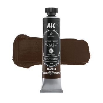 ARTISTIC DENSE ACRYLIC COLOR - BURNT UMBER 20ml