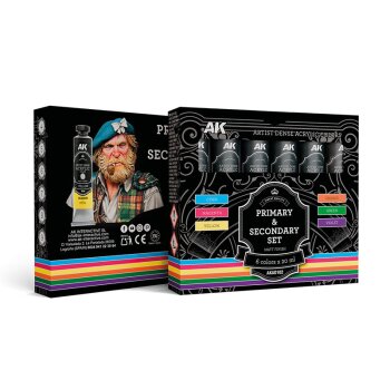 ARTISTIC DENSE ACRYLIC COLOR - PRIMARY & SECONDARY SET (6 tubes 20 ml)