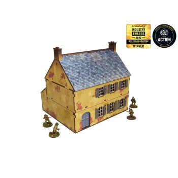 WW2 Normandy Townhouse 2 PREPAINTED [28mm/1:56]