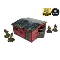 WW2 Normandy Large Brick Shed PREPAINTED [28mm/1:56]