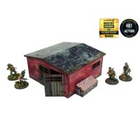 WW2 Normandy Large Brick Shed PREPAINTED [28mm/1:56]