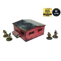 WW2 Normandy Large Brick Shed PREPAINTED [28mm/1:56]
