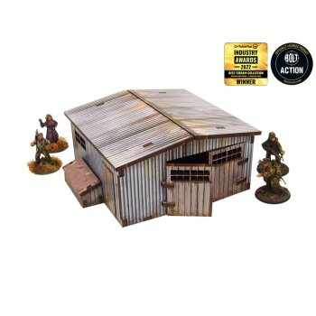 WW2 Normandy Large Tin Shed PREPAINTED [28mm/1:56]