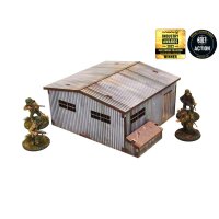 WW2 Normandy Large Tin Shed PREPAINTED [28mm/1:56]