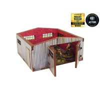 WW2 Normandy Large Tin Shed PREPAINTED [28mm/1:56]