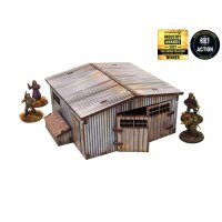 WW2 Normandy Large Tin Shed PREPAINTED [28mm/1:56]