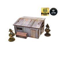WW2 Normandy Large Tin Shed PREPAINTED [28mm/1:56]