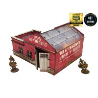 WW2 Normandy Garage w. Petrol Station PREPAINTED [28mm/1:56]