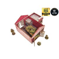 WW2 Normandy Garage w. Petrol Station PREPAINTED [28mm/1:56]