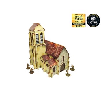 WW2 Normandy Church PREPAINTED [28mm/1:56]