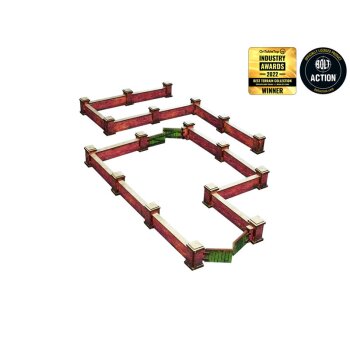 WW2 Normandy Wall w. Gate (low) (VORBEMALT) [28mm/1:56]