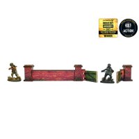 WW2 Normandy Wall w. Gate (low) (VORBEMALT) [28mm/1:56]